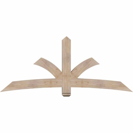 Ekena Millwork Davenport Smooth Timber Gable Bracket, Douglas Fir, 84"W x 35"H x 5 1/2"D x 5 1/2"F, 10/12 Pitch GBW084X35X0606DAV00SDF